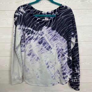 Hard Tail Forever Purple Tie Dye Pullover Sweatshirt Top Size Small